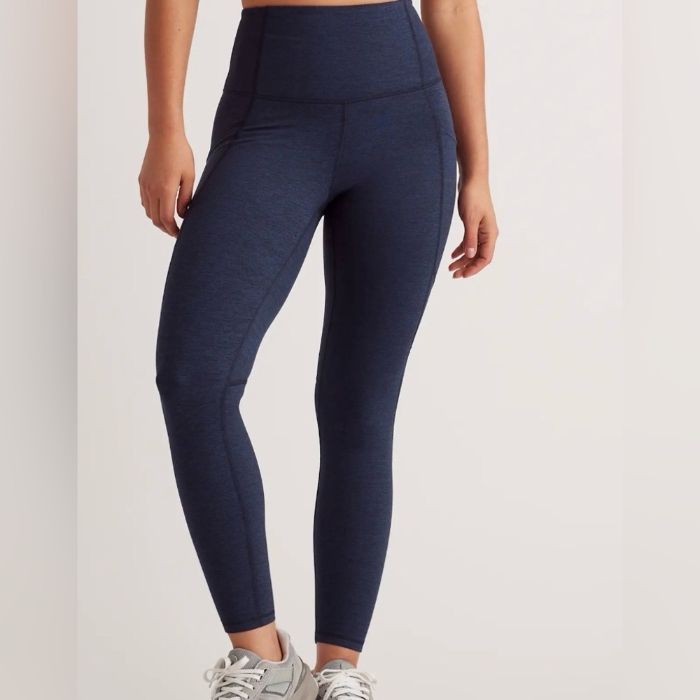 NWT Quince super soft high rise leggings in heathered navy